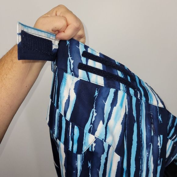 Descent Norah Women’s Insulated Snow Ski Stripe Pattern blue white pants Size 8 - Picture 11 of 12